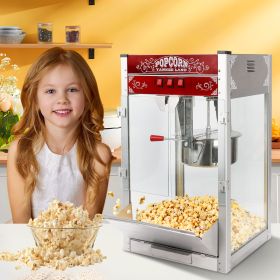 Popcorn Machine with 16 Ounce Kettle, Countertop Popcorn Maker Commercial Popcorn Machine w/Stainless Steel Scoop, Oil Spoon for Home Movie Theat