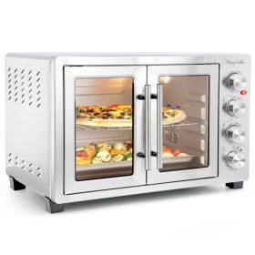 45 Quart Electric French Door Rotisserie Convection Counter Top Oven