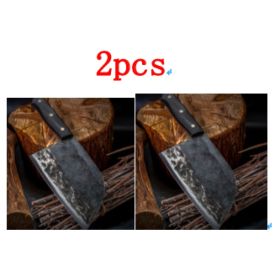 Stainless Steel Meat Cleaver Chef's Knife Cleaver (Option: 2PCS)