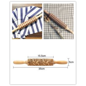 Rolling Pin Christmas Embossing (Option: Tree star B)