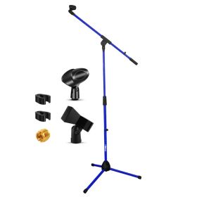 5 Core Tripod Mic Stand Floor Adjustable 18 To 72 Inches Sturdy Boom Arm Holder Microphone Stands Pedestal Para Microfono For Singing MS 080 SKY (Option: MS080DBLU)