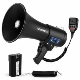 5 Core Megaphone 50W Bluetooth Rechargeable Portable Bullhorn 1100 Yards W Siren (Option: Matte)