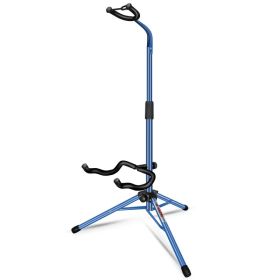 5 Core Guitar Stand Floor Adjustable Heavy Duty W Neck Holder For Acoustic Electric Classic Bass - GSH HD D-BLU (Option: GSHHDDBLU)