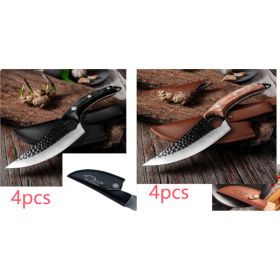 Slaughter Cutting Meat Boning Small Scimitar Special Skinning Killing Pigs Butcher (Option: Sheath-Set-1pc)